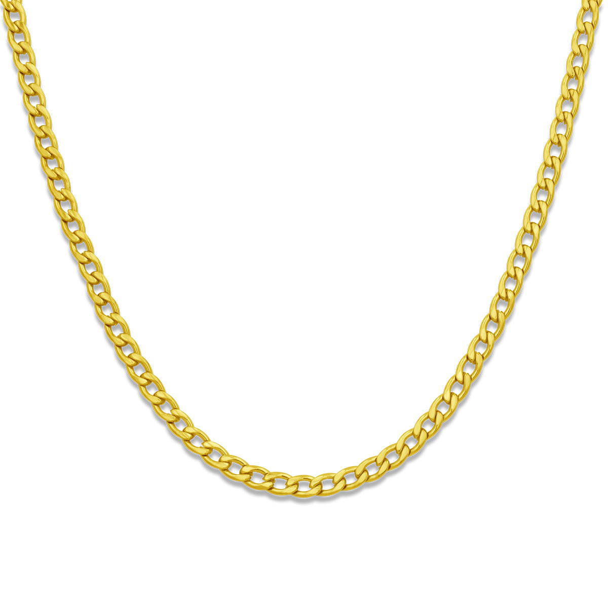 Jacob Chain Gold 4MM Αλυσίδα λαιμού από ανοξείδωτο ατσάλι 316L